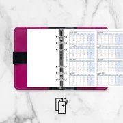 Thumbnail 3 of Filofax Пълнител за органайзер, А5, за 2024-2027 година, 4 години на страница в разгъвка