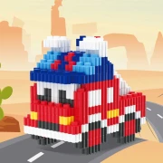 Thumbnail 7 of Deli Конструктор-кола Genius, 400 части, червена