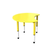 Thumbnail 4 of Ученическа маса RFG Moon, с регулируема височина, от I до XII клас, 900 х 900 х 550-750 mm, MDF, жълта