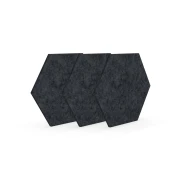 Thumbnail 3 of Акустично пано Narbutas Pet, шестоъгълник, 173 х 200 х 9 mm, PET филц, 3 броя, тъмносиво