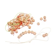 Thumbnail 3 of Small Foot Мъниста за нанизване, с букви, дървени, 1 х 1 cm, 300 броя