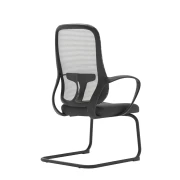 Thumbnail 2 of Посетителски стол RFG Mojito M, дамаска и меш, метална основа, до 120 kg, сиво-черен