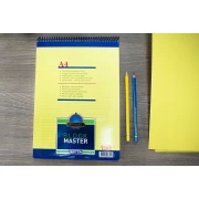 Thumbnail 2 of Gipta Block Master Пад, А4, жълт, широки редове, микроперфорация, със спирала, 100 листа