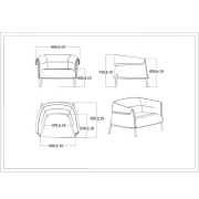 Thumbnail 4 of Фотьойл RFG Megan, с подлакътник, текстил, 890 х 820 х 740 mm, черен