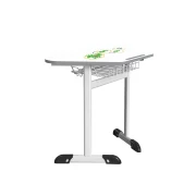 Thumbnail 2 of Ученическа маса RFG Jam, едноместна, от V до VIII клас, 700 х 500 х 710 mm, MDF, сива