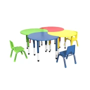 Thumbnail 8 of Ученическа маса RFG Moon, с регулируема височина, от I до XII клас, 900 х 900 х 550-750 mm, MDF, синя