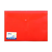 Thumbnail 2 of Office 1 Папка, А4, с копче, прозрачна, червена