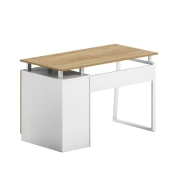 Thumbnail 3 of Бюро RFG Shape Z, с контейнер, 1200 х 480 х 760 mm, ПДЧ 16 mm, плот дъб сонома, бял метал