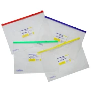 Thumbnail 2 of Office 1 Папка със зелен цип и джоб за визитка, А4, прозрачна