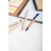 Thumbnail 2 of Office 1 Еко химикалка Carina, корк и пластмаса, синя