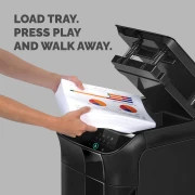 Thumbnail 2 of Шредер за унищожаване на документи Fellowes Automax 600M, P-5, Micro-Cut, 83 L, черен, време за работа 45 мин, време за почивка 30 мин