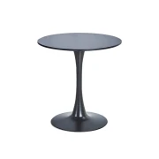 Thumbnail 1 of Маса RFG Vassy Black, кръгла, диаметър 120 cm, MDF 25 mm, метална основа, черна