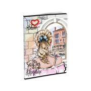 Thumbnail 3 of Тетрадка, A5, бели листове, офсетова хартия, 40 листа, дизайни за момиче