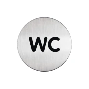 Thumbnail 1 of Durable Пиктограма - WC, алуминиева, диаметър 83 mm
