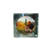 Thumbnail 1 of BESTSUB Стенен часовник, стъклен, диаметър 20 cm, с възможност за персонализация