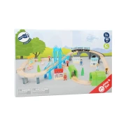 Thumbnail 4 of Small Foot Влакче, с релси и мост, дървено, 60 части