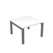 Thumbnail 1 of Ниска маса Narbutas Nova, 600 x 600 x 400 mm, квадратен плот, ПДЧ, бял меламин, сив метал, крак тип U