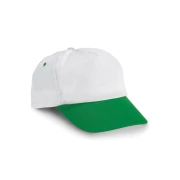 Thumbnail 2 of Шапка Stefano, 5-панелна, полиестер, бяло-зелена