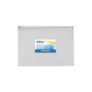 Thumbnail 1 of Office 1 Папка с цип и джоб за визитка, А5, прозрачна