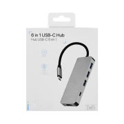 Thumbnail 6 of USB Хъб TNB 6 в 1, Type-C, сив