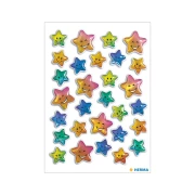 Thumbnail 2 of Herma Самозалепващи се етикети Звезди, обемни, цветни, 1 лист