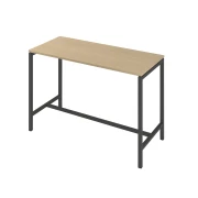 Thumbnail 1 of Висока маса Narbutas Nova, 1600 x 700 x 1050 mm, ПДЧ 25 mm, меламин избелен дъб, тъмносив метал