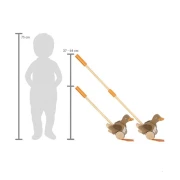 Thumbnail 6 of Small Foot Играчка пате за бутане, дървена, с движеща се глава