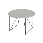 Thumbnail 1 of Заседателна маса Narbutas Air, 1200 x 1200 x 740 mm, кръгъл плот, ПДЧ 25 mm, перленосив меламин, черен метал