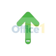 Thumbnail 1 of Стикер за стена Стрелка, PVC, зелена, A4