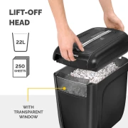 Thumbnail 8 of Шредер за унищожаване на документи Fellowes Powershred 60CS, Cross-Cut, 22 L, P-4, време за почивка 30 мин, за 1 потребител
