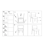 Thumbnail 4 of Посетителски стол RFG Evo 4L M, текстил, метална основа, до 120 kg, сив