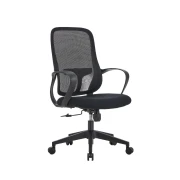 Thumbnail 4 of Работен стол RFG Mojito W, дамаска и меш, полиамидна основа, до 120 kg, черна облегалка, черна седалка