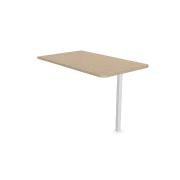 Thumbnail 1 of Маса Narbutas My Space, с 1 крак, 1200 х 700 х 720 mm, правоъгълен плот, плот ясен, бял метал