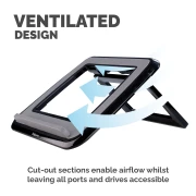 Thumbnail 2 of Стойка за лаптоп Fellowes I-Spire, охлаждаща, до 17'', черна