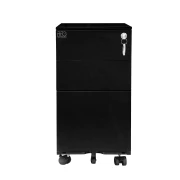 Thumbnail 2 of Контейнер RFG, метален, с три чекмеджета и ключ, 300 х 600 х 560 mm, черен