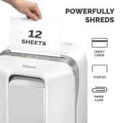 Thumbnail 9 of Шредер за унищожаване на документи Fellowes Powershred LX201, Microcut, 22 L, бял, P-5, време за работа 10 мин, Micro-Cut
