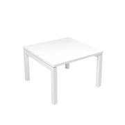 Thumbnail 1 of Ниска маса Narbutas Nova, 600 x 600 x 400 mm, квадратен плот, ПДЧ, бял меламин, бял метал, крак тип U