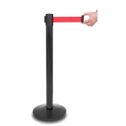 Thumbnail 2 of Ограничително колче, черно, с червена лента, 235 cm, широчина 320 mm, височина 920 mm