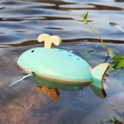 Thumbnail 4 of Small Foot Играчка Кит, за навиване, за вода, дървена