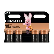 Thumbnail 1 of Алкална батерия Duracell, AA, LR6, 1.5 V, 8 броя