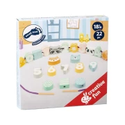 Thumbnail 3 of Small Foot Игра за нанизване Животни и числа, в пастелни цветове, 22 части