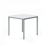 Thumbnail 1 of Ученическа маса RFG Kare, над VIII клас, 800 х 800 х 750 mm, квадратен плот, ПДЧ 18 mm, бял плот, сиви метални крака