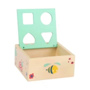 Thumbnail 2 of Small Foot Куб, с дървени форми и сортер, дървен, 4 части