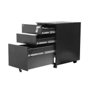 Thumbnail 5 of Контейнер RFG, метален, с три чекмеджета и ключ, 390 х 520 х 600 mm, черен