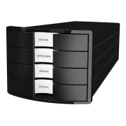 Thumbnail 2 of HAN Бокс за документи Impuls, с 4 чекмеджета, черен