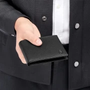 Thumbnail 2 of Hugo Boss Портфейл Saffiano Double B, с отделение за монети, черен