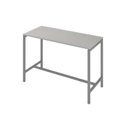 Thumbnail 1 of Висока маса Narbutas Nova, 1600 x 700 x 1050 mm, ПДЧ 25 mm, перленосив меламин, сив метал