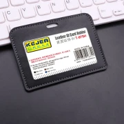 Thumbnail 2 of KEJEA Бадж, хоризонтален, еднолицев, с отделение за карта, 85 х 55 mm, черен