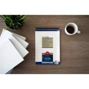 Thumbnail 2 of Gipta Prisma Пад А5, бял, широки редове, микроперфорация, със спирала, 100 листа