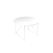 Thumbnail 1 of Заседателна маса Narbutas Air, 1200 x 1200 x 740 mm, кръгъл плот, ПДЧ 25 mm, бял меламин, бял метал